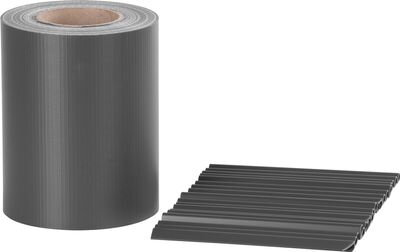 Páska Strend Pro EUROSTANDARD, 190 mm, L-35 m, tieniaca, antracit, krycia, na plotové panely, s 20 klipsami, PVC, RAL7016