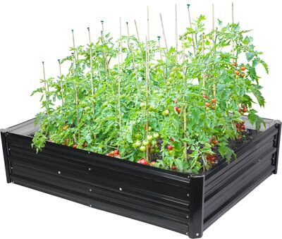 Vyvýšený záhon Strend Pro Garden, 120x90x30 cm, 3D dizajn, kovový