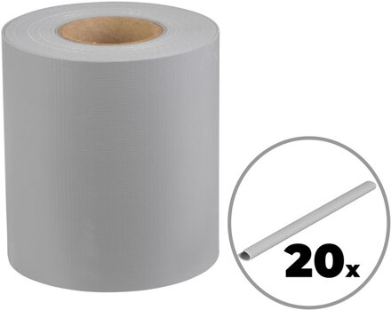 Páska Strend Pro EUROSTANDARD, 190 mm, L-26 m, tieniaca, sivá, krycia, na plotové panely, 1050 g/m2, PVC, RAL7040