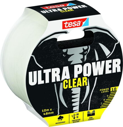 Páska tesa Ultra Power Clear, opravná, PE, transparentná, 48 mm, L-10 m