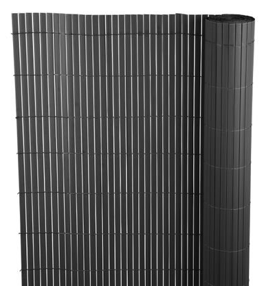 Umelý bambusový plot PVC 2000 mm, antracit, 3 m, UV ochrana
