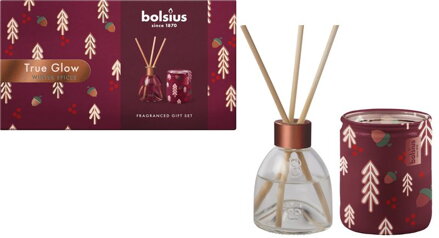 Darčeková súprava Bolsius True Glow Winter Spices, difuzér a sviečka