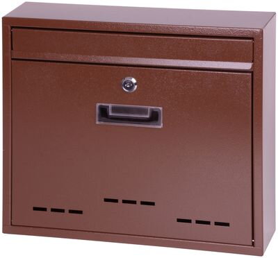 Poštová schránka FLATBLOCK, 310x360x090 mm, hnedá
