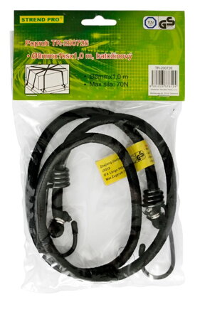 Guma upínacia Strend Pro LB341, 8 mm, 100 cm, s háčikmi
