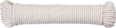Šnúra na prádlo Cloth-Line, 20 m/4 mm, biela, bavlna