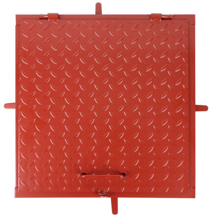 Poklop na žumpu MC60, 600x600 mm, kanálový, bordový