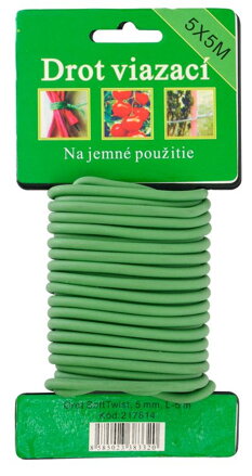 Drôt SoftTwist 5 mm, 5 m, viazací, záhradný, zelený