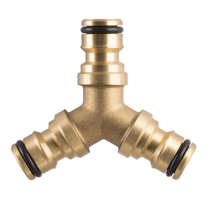 Rozbočovač na hadicu GF121, typ Y, 3-way spojka, kovový, 3/4", záhradný