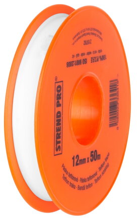 Teflónová páska 12 mm x 50 m, profi, PTFE, odolná voči chemikáliám