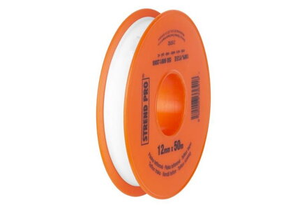 Teflónová páska 12 mm x 50 m, profi, PTFE, odolná voči chemikáliám