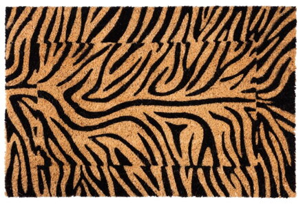 Rohožka pred dvere Zebra – 40x60 cm, čiernobiela