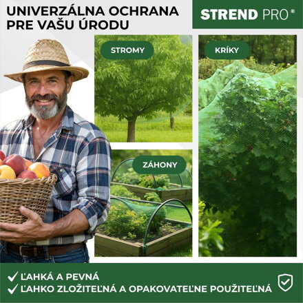 Sieť proti vtákom A1206, 12x25 m, oko 25 mm, PE