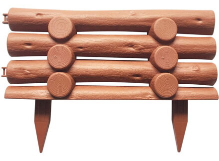 Plastový obrubník GF067, 44x31 cm, terakota
