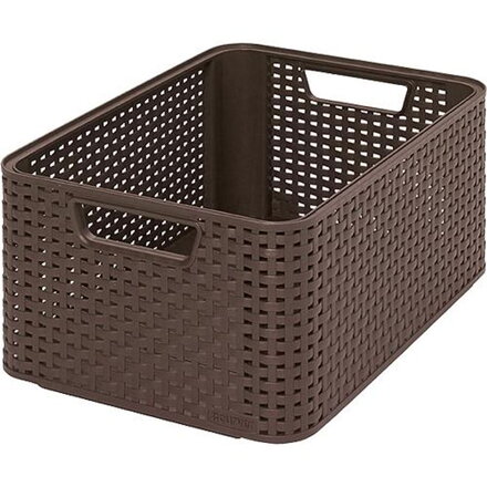 Košík Curver STYLE2 M, tmavohnedý, 38x29x17 cm