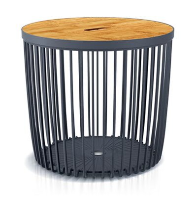 Stolík s vekom Clubo, 2v1, 50 l, antracitový, 450×410 mm