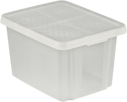Box s vekom Curver ESSENTIALS, 26 l, priesvitný, 44×34×27 cm
