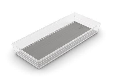 Organizér do zásuvky Curver SISTEMO 8, priesvitný/sivý, 15×37,5×5 cm