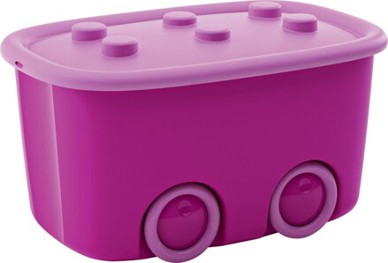 Box s vekom KIS Funny L, 46 l, ružový, 39×58×32 cm