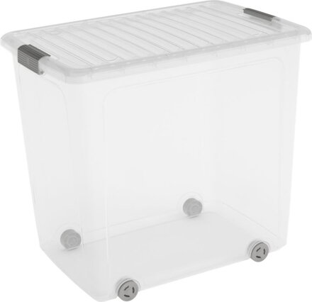 Box s vekom KIS W Box XL, 78 l, priesvitný, s kolieskami