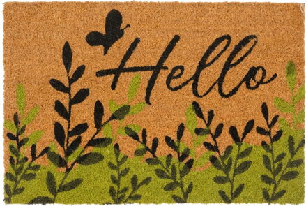 Rohožka MagicHome, pred dvere, Hello, kokos/pvc, 40x60 cm