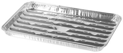 Miska MagicHome 34x23x2,5 cm, 3 ks, obdĺžniková, perforovaná, ALU