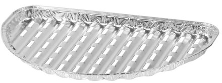 Miska MagicHome 33x19x2,0 cm, 4 ks, polkruhová, perforovaná, ALU