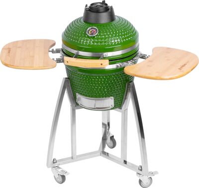 Gril Strend Pro Kamado Egg 16", priemer 33,50 cm, gril výška 73 cm, zelený, 40x57x97,50 cm