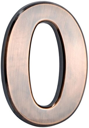 Číslo na dom MagicHome 0 s lepiacou páskou, bronzové, 70x100 mm, ABS