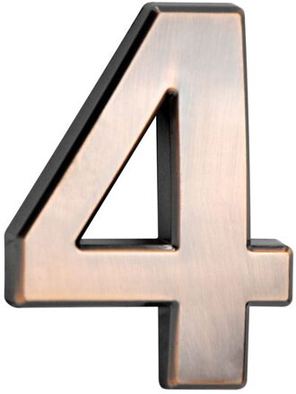 Číslo na dom MagicHome 4 s lepiacou páskou, bronzové, 70x100 mm, ABS