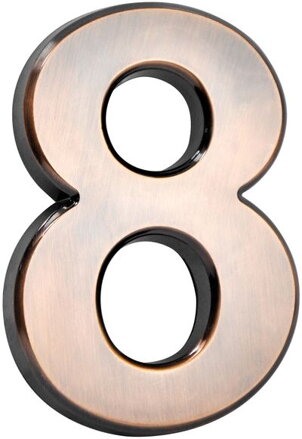 Číslo na dom MagicHome 8 s lepiacou páskou, bronzové, 70x100 mm, ABS