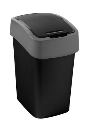 Kôš na odpad Curver® PACIFIC FLIP BIN 45L, 29,4x65,3x37,6 cm, čierno/šedý