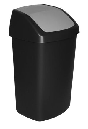 Kôš na odpadky Curver® SWING BIN, 50L, 34x40,6x66,8 cm, čierny/sivý