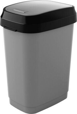 Kôš na odpadky KIS Dual Swing M, 25L, sivý, 37,5x26x48,5 cm