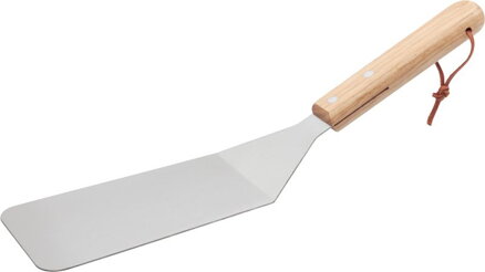 Obracač na grilovanie a opekanie, s drevenou rúčkou, nerez, 34 cm