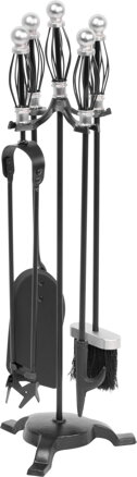 Sada kutáčov Homefire FT23SB, 5-dielna, poniklovaná, 66 cm