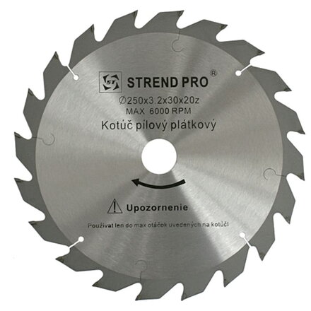 Pílový kotúč SuperSaw NW 250x3,2x30 20T, na drevo, SK plátky