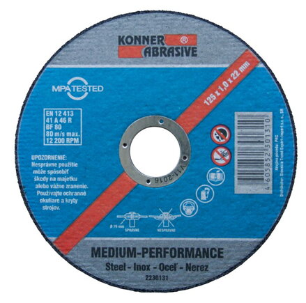 Rezný kotúč na kov KONNER D603 180x1,6x22 mm