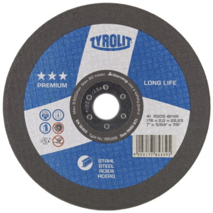 Kotuc Tyrolit 178x2,0mm, 41, A30R-BFINOX, nerez, Standard **