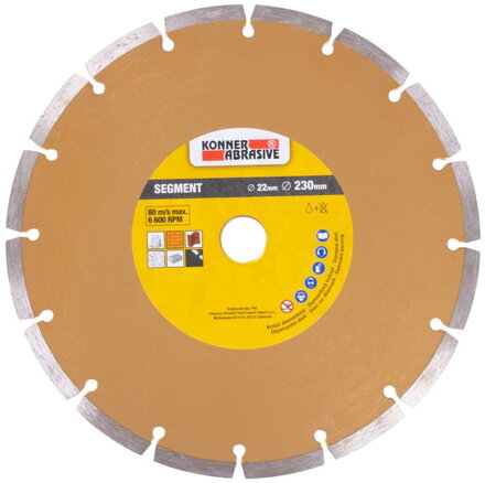 Diamantový kotúč KONNER D71003 230 mm, Segment