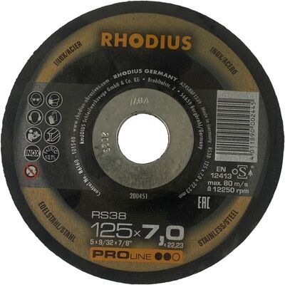 Kotúč Rhodius 200451, 125x7,0x22,2 mm, A24S8BF RS38