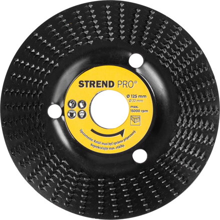 Rašpľový kotúč na drevo Strend Pro 125 mm, jemný