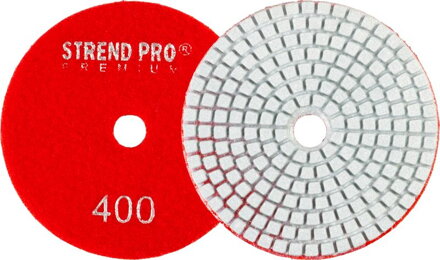 Kotúč Strend Pro Premium P400, 100 mm, leštiaci, diamantový, suchý zips