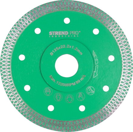 Diamantový kotúč Strend Pro Industrial, 125×22.2×1.2 mm, ultra tenký