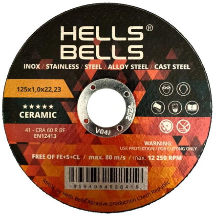 Kotúč Hells Bells 115x1.0x22.2 mm – SG-Ceramic, rezný