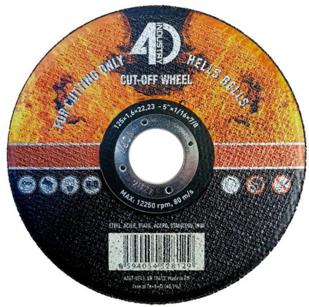 Kotúč Hells Bells 125x1.6x22.2 mm – Steel/Inox, rezný