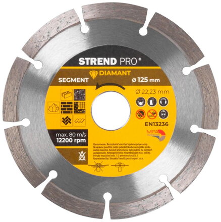 Diamantový kotúč Strend Pro 521A, 125 mm, Segment