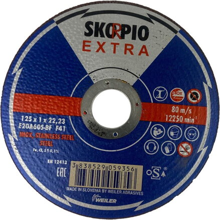 Kotúč Comet Skorpio Extra 125x1,0x22,2 mm, Inox