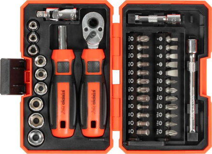Sada skrutkovačov Premium, 38 dielna, torx + ploché + Phillips