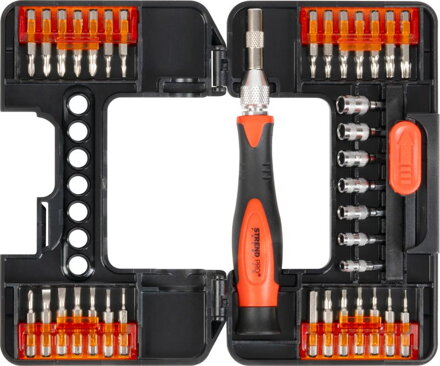 Sada skrutkovačov Premium, 37 dielna, torx + ploché + Phillips