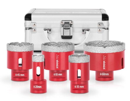 Sada vyrezávačov Strend Pro Premium DCB11S5, 20–68 mm, M14, diamantové korunky